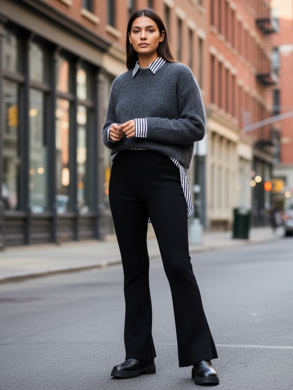 & Other Stories‎ Ribbed Knit Pants size 10